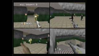 Goldeneye 007 N64 Rocket Launchers 92 1 vs 3 on Stack [upl. by Ada]