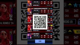 QR CODE for FREE WWE 2K24 cards in WWE SUPERCARD shorts [upl. by Nniroc28]