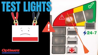 TEST LIGHT indication  Battery Charger OptiMate 4 6 amp 7 [upl. by Bodi321]