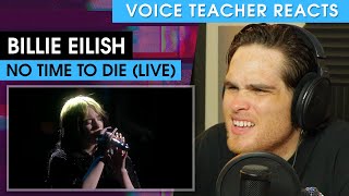 Billie Eilish  No Time To Die The BRIT Awards  Voice Teacher Reacts [upl. by Queenie921]