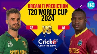 West Indies VS South Africa Dream11 Prediction  SA Vs WI Winning Probability  T20 WC Fantasy 2024 [upl. by Hastings]