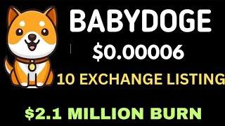 Baby Dogecoin News Today  Burning  BabyDoge Coin Price Pump  Binance Listing [upl. by Mani]