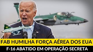 VITÓRIA BRASILEIRA PILOTOS DA FAB ABATEM F16 DOS EUA EM TREINAMENTO SECRETO [upl. by Cianca]