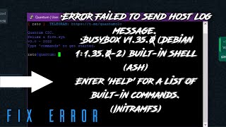 Como corrigir o erro Busybox Initramfs e Failed to send host log message no Ubuntu [upl. by Babb]