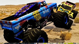 Top 10 Extreme Monster Truck Crashes NailBiting Race Moments [upl. by Alleinnad]