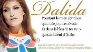 Dalida  Dans le bleu du ciel bleu  Paroles Lyrics [upl. by Rovelli]