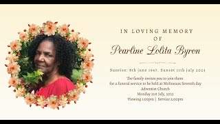 In the loving memory of Pearline Lolita Byron [upl. by Idelson]