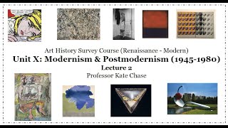 SPRING122 Modernism amp Postmodernism 19451980 Unit XII Lecture 2 [upl. by Annayoj]