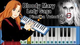 Bloody Mary  Lady Gaga Pianika  Melodica Tutorial [upl. by Vaas]