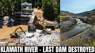 California Dam Removal Hits The Final Milestone  Last Klamath River Dam Destroyed [upl. by Baxy]