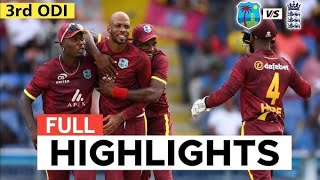 West Indies vs England 3rd Odi Highlights  England vs West Indies Odi Series  Eng vs wi [upl. by Ahsiened]