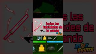 TODAS LAS HABILIDADES DE LA WANDO  BLOX FRUITS shorts roblox bloxfruits [upl. by Hpesoj622]