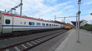 Hellenic Train ETR 470 Passenger stop at Tithorea Station [upl. by Aysan404]