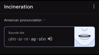 How to pronounce Incineration [upl. by Julina303]