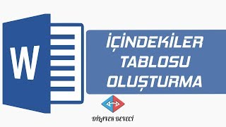 Word  İçindekiler Tablosu Oluşturma [upl. by Elokkin]