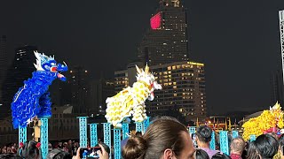 Lion dance exhibition at Iconsiam  Chinese New Year 2024 [upl. by Urbas623]