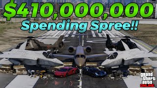 Spending 410000000 in GTA Online For NO Reason  GTA 5 Spending Spree [upl. by Naryt396]