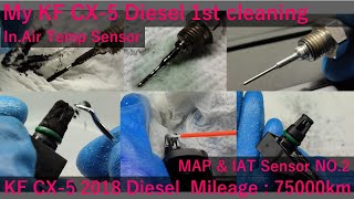 CX5 KF Diesel 2018 MAP amp IAT Sensor NO2 Carbon Cleaning [upl. by Aicilic496]