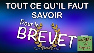 BREVET  TOUT ce quil faut savoir en maths  CONSEILS [upl. by Othilie]