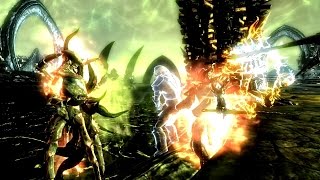 Skyrim Battles  Miraak amp The Dovahkiin vs Hermaeus Mora Legendary Settings [upl. by Eilujna]