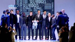 Man City amp FA CUP Trophy on Catwalk at Fashion Kicks Show [upl. by Layap707]