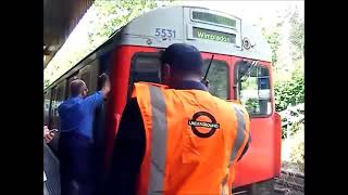 London Underground CStock Tube Train Breaks Down  Southfields Tube Station 5th July 2012 [upl. by Koffman]