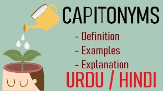 What is CAPITONYM Definition with Example Explain in Hindi  Urdu [upl. by Ludewig181]