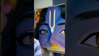 Krishna eyes painting ✨❣️ trending status yt subscribe art shorts [upl. by Ecarg]