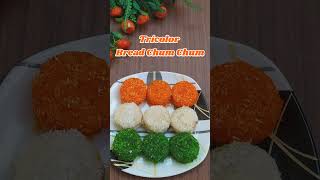 Tricolor Bread Chum Chum  Tricolor Dessert Recipe  Independence Day Special  shorts [upl. by Corb521]