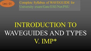 Introduction to waveguide and Types  Waveguide  R K Classes  Lec1  Join Telegram for PDF Notes [upl. by Zigrang163]