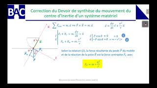 Terminale Scientifique  Correction de lexercice du mouvement dun mobile partie 2 [upl. by Quintina676]