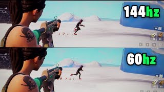 Watch This Video BEFORE Buying a 144Hz Monitor  Slow motion Comparison 144Hz vs 60Hz Fortnite [upl. by Malloy]