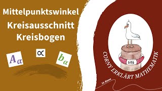 Einführung Kreisbogenlänge Mittelpunktswinkel und Fläche eines Kreisausschnittes [upl. by Drugi]