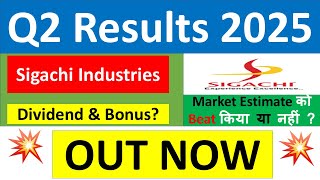 SIGACHI INDUSTRIES Q2 results 2025 SIGACHI INDUSTRIES results today  SIGACHI INDUSTRIES Share News [upl. by Schaefer104]