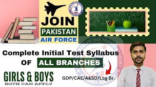 PAF Initial Test Syllabus  PAF New Jobs Complete Initial Test Details How To Prepare PAF Test [upl. by Ecenahs30]