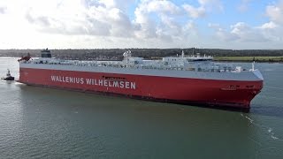 Ship WILHELMSEN TØNSBERG in Southampton  17102016  4K [upl. by Arevle]