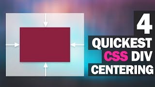 4 Quickest Ways to Center Div with CSS [upl. by Maillliw529]