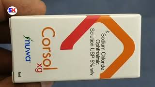 Corsol XG Eye Drops  Sodium Chloride Eye Drops  Corsol XG Eye Drops Uses Benefits Dosage Review [upl. by Yenoh]