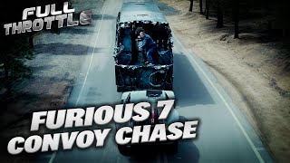 Furious 7 2015 Full Convoy Chase Sequence  Full Throttle [upl. by Ylrebmit]