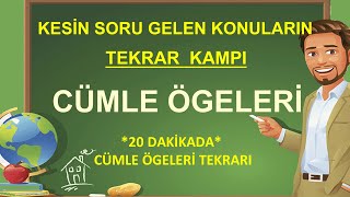 Cümlenin Ögeleri  Cümle Ögeleri Konu Anlatımı  TYT Türkçe  KPSS Türkçe  LGS Türkçe [upl. by Missak546]