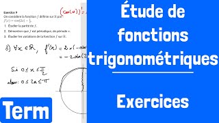 Exercices  Étude de fonctions trigonométriques [upl. by Haile]