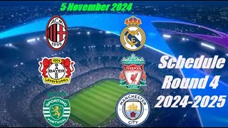 Schedule of upcoming matches and teams Champions League 20242025 [upl. by Tiphany]