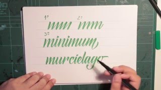 Ejercicios de Caligrafía como base para hacer brush lettering [upl. by Ecinaj710]