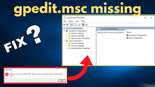 gpeditmsc Windows 10 Missing  How To Enable gpeditmsc Missing In Windows 10 Home [upl. by Jaquelyn758]