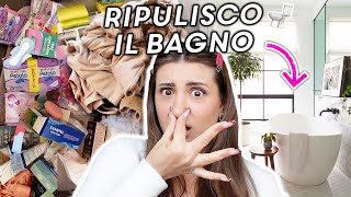 RIPULISCO IL MIO BAGNO 🚽 🪠 Decluttering Pulizia Organizzazione e Riordino 🚾 [upl. by Biles123]