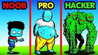 NOOB vs PRO vs HACKER ZOMBIE [upl. by Hassin]