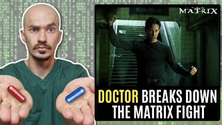 DOCTOR Breaks Down THE MATRIX FIGHTS  Agent Smith vs Neo [upl. by Alecram]