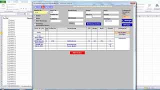 Rechnungen Rechnungsprogramm auf Basis einer Excel Datei VBA Programmierung [upl. by Nylanna817]