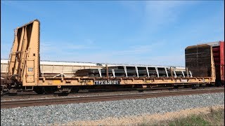 Bulkhead Flatcar Sheet Steel Load [upl. by Yobybab]