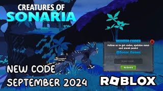 Roblox Creatures of Sonaria New Code September 2024 [upl. by Stacey]